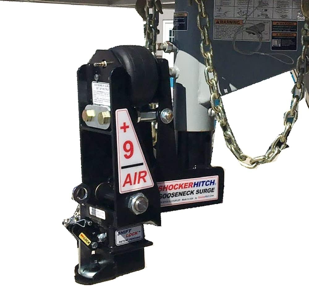 Gooseneck Air Hitch & Coupler, Round 4" Straight Pin 30K Coupler 9" Offset W1690