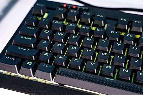 Pbt Double-Shot Keycaps Full 104 -Keyset for Mechanical Keyboards - Black H2116