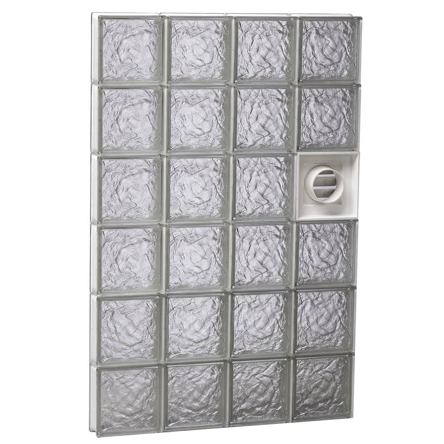 Ice Glass Pattern Frameless Replacement Glass Block Window Q2659