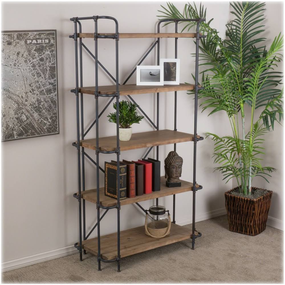 Brown 5-Shelf Bookcase C4664