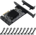 4X PCIE to SATA 3.0 6 Gbps Controller with 8 SATA Cables F133566