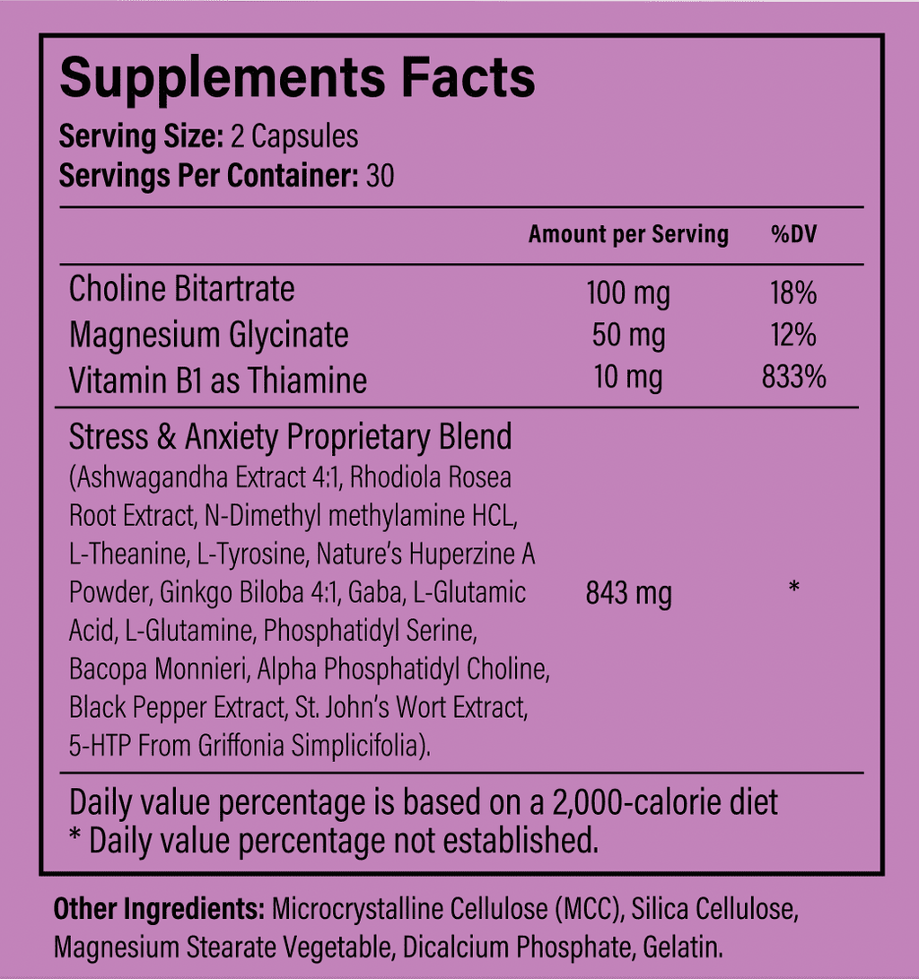 Stress & Anxiety Supplement Q354