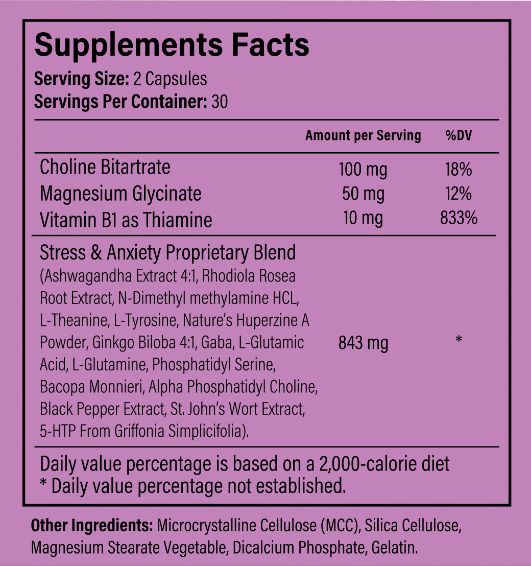 Stress & Anxiety Supplement Q354