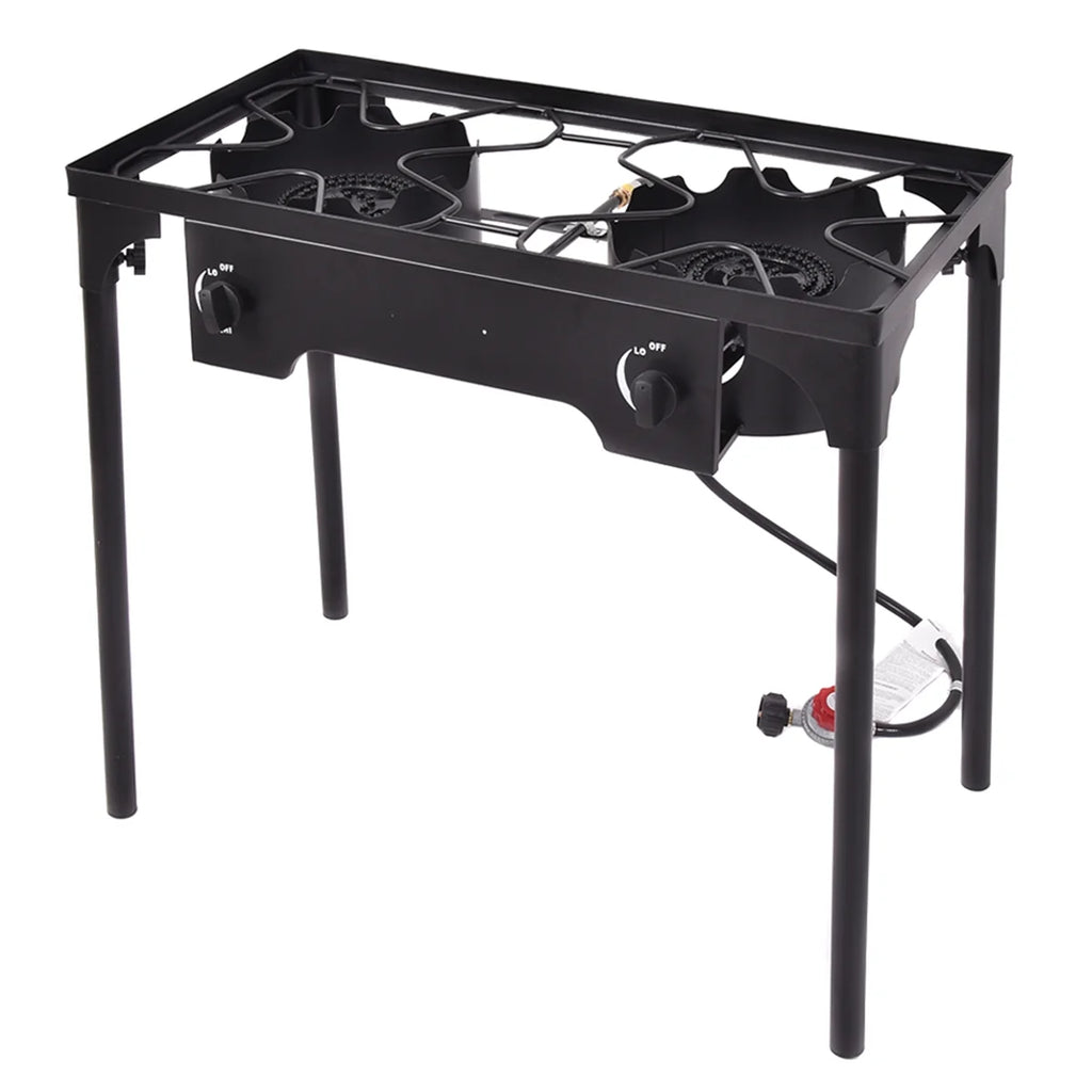 Double Burner Propane Gas Stove Outdoor Portable BBQ Grill O251
