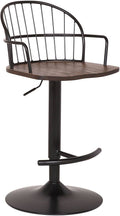 Black Powder Coated Adjustable Barstool J66876