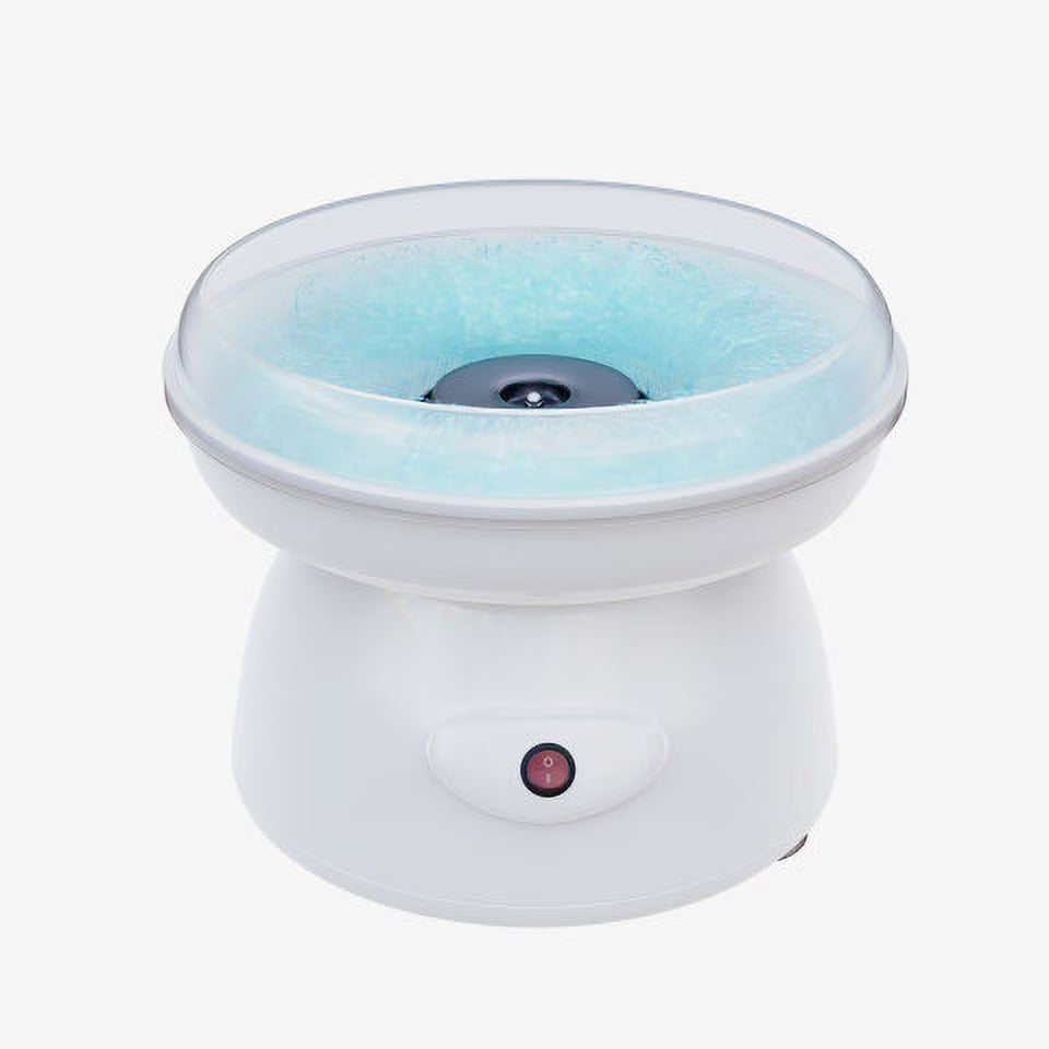 White Countertop Cotton Candy Machine with Scoop and 10 Sticks N8808