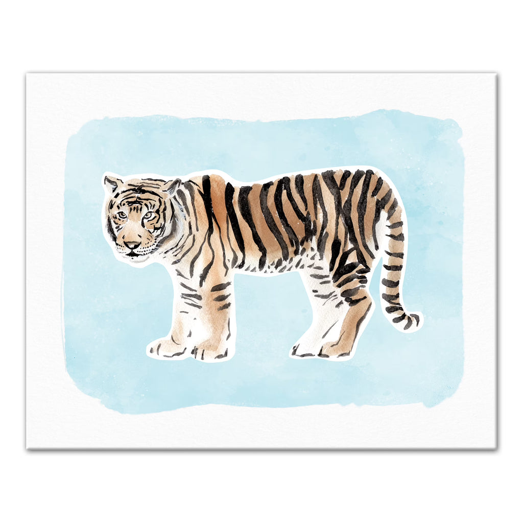 Watercolor Tiger Canvas Wall Art W127