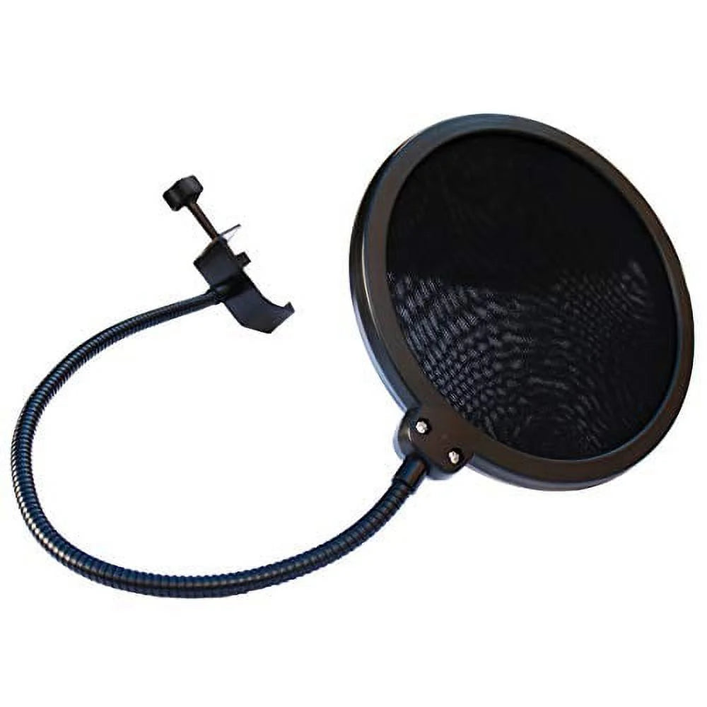 Half Dome Vented Recording Isolation Shield with Desktop Standing Knobs and Microphone Windpop Blocker K39689