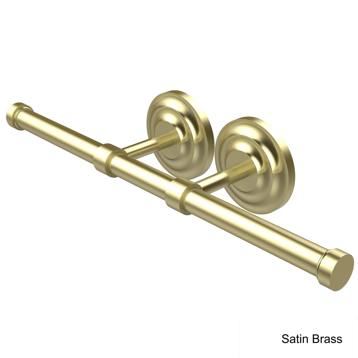 Satin Brass Double Roll Toilet Tissue Holder E932