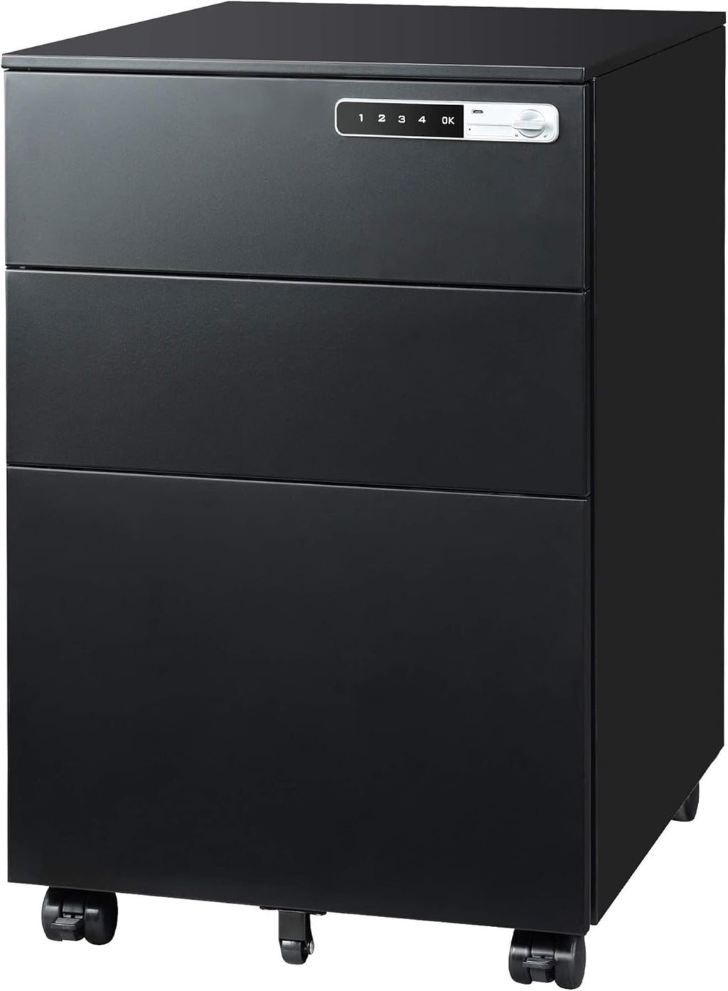 White 3-Drawer Mobile File Cabinet S16278