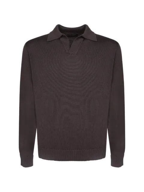 Dell'oglio polo-collar knitted sweater