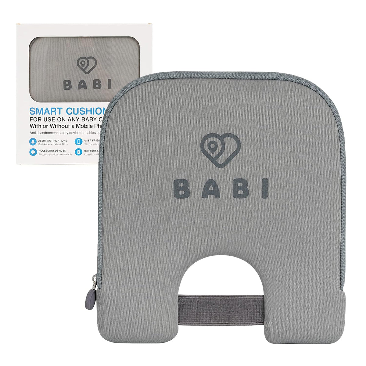 Anti-Abandonment Baby Car Seat Safety Cushion with Alarm, Gray T302290