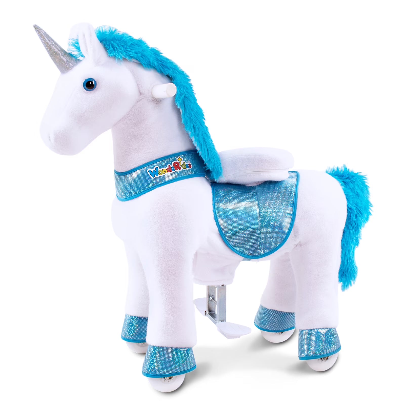 Ride on Blue Unicorn Horse Toy Medium Size 4 Height 36 Inch Plush Animal D952