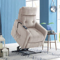 Grey Velour Power Recline and Lift Chair E1020