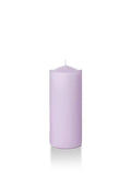 16 Pc Slim Pillar Candles Lavender Y342