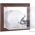 Brown Framed Wall Mountable Helmet Display Case G657