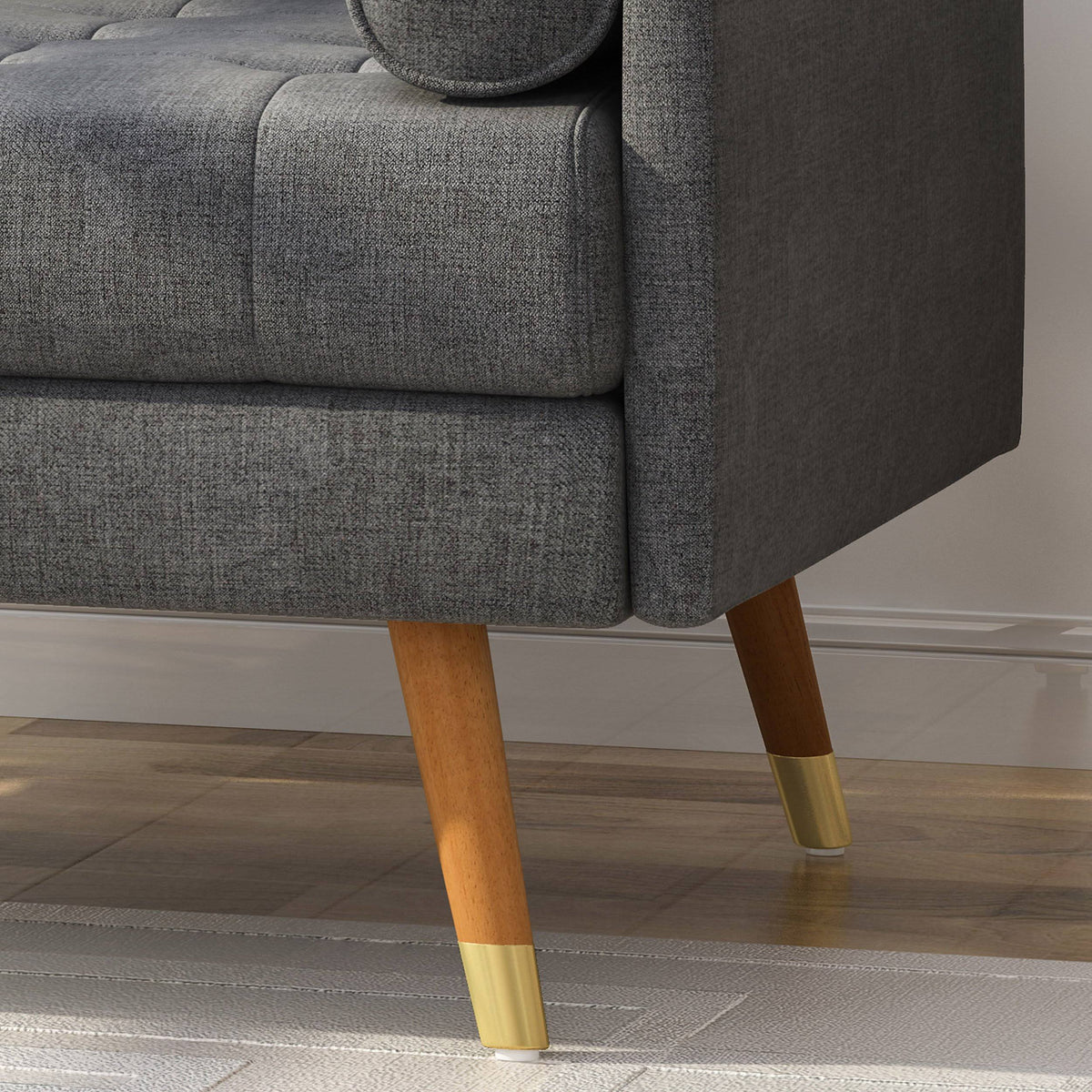 Dark Gray Fabric Club Chair Z517