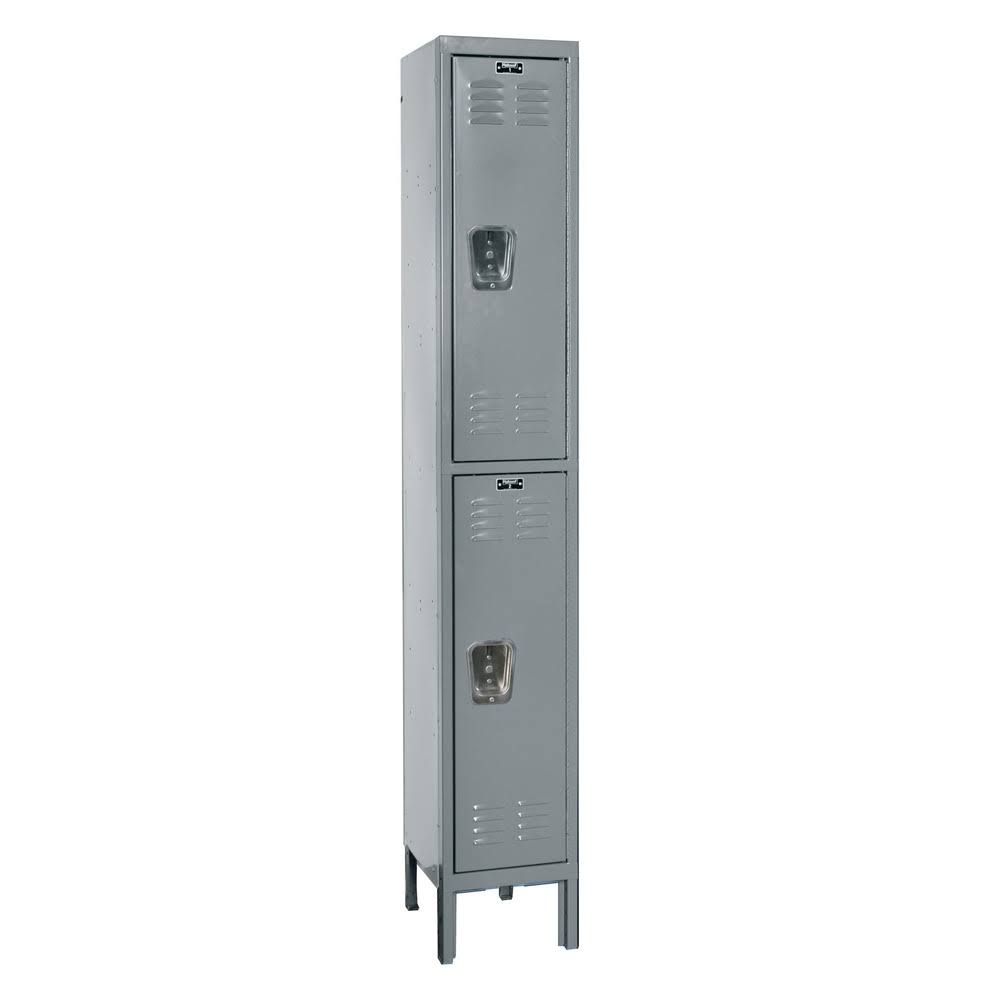 2 Tier School Locker, Dark Gray H747355