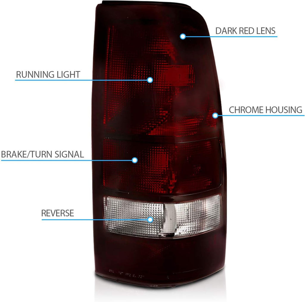 Dark Red Replacement Brake Tail Lights B5699