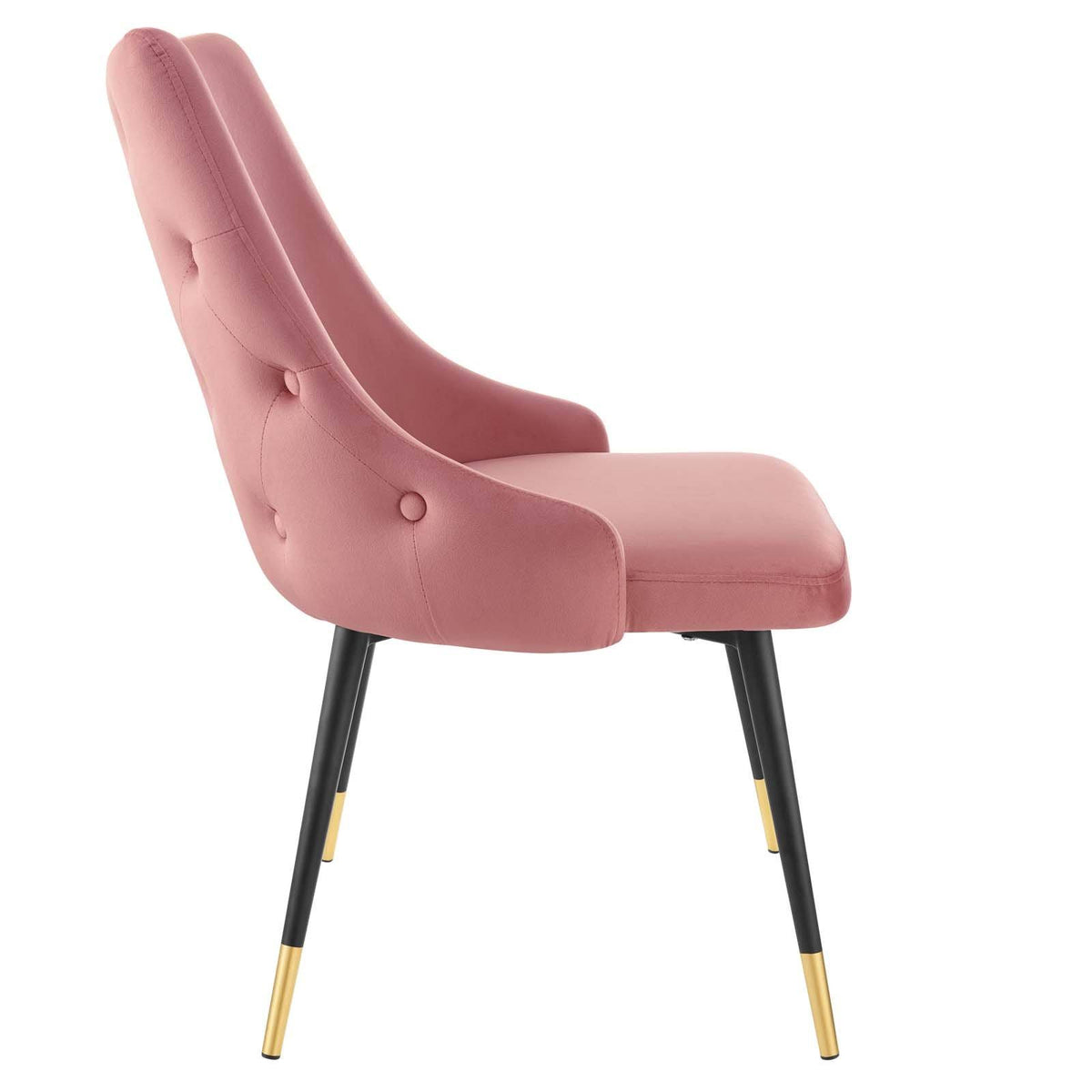Navy Tufted Velvet Dining Side Chair V42238