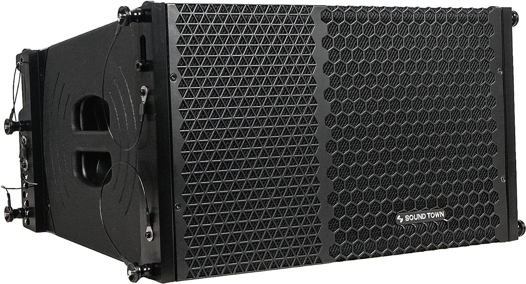 600W Line Array Speaker System with Four 10-inch Passive Speakers, Black A7136