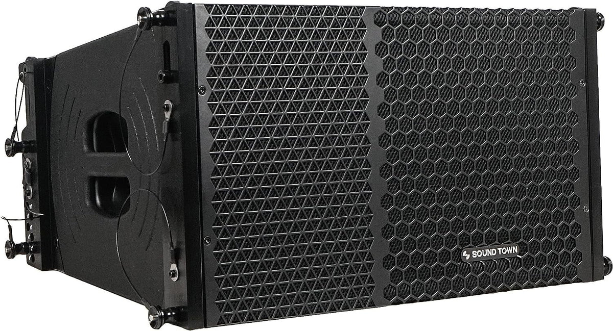 600W Line Array Speaker System with Four 10-inch Passive Speakers, Black A7136