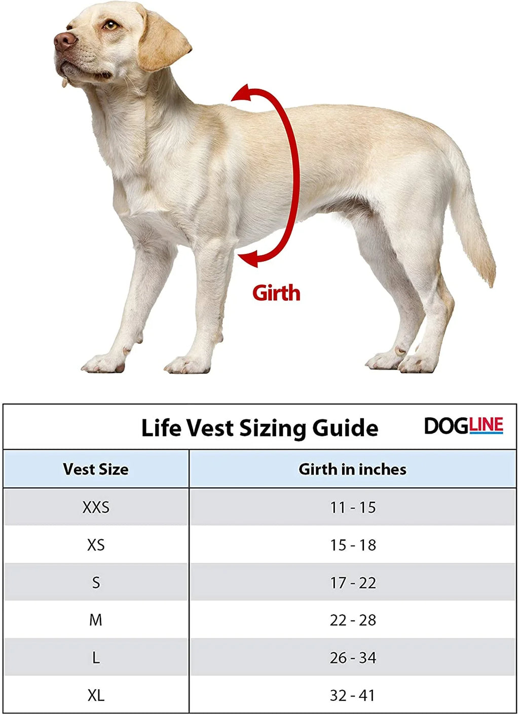 Red Dog Life Jacket with Reflective Strips and Top Carry Handle G37523