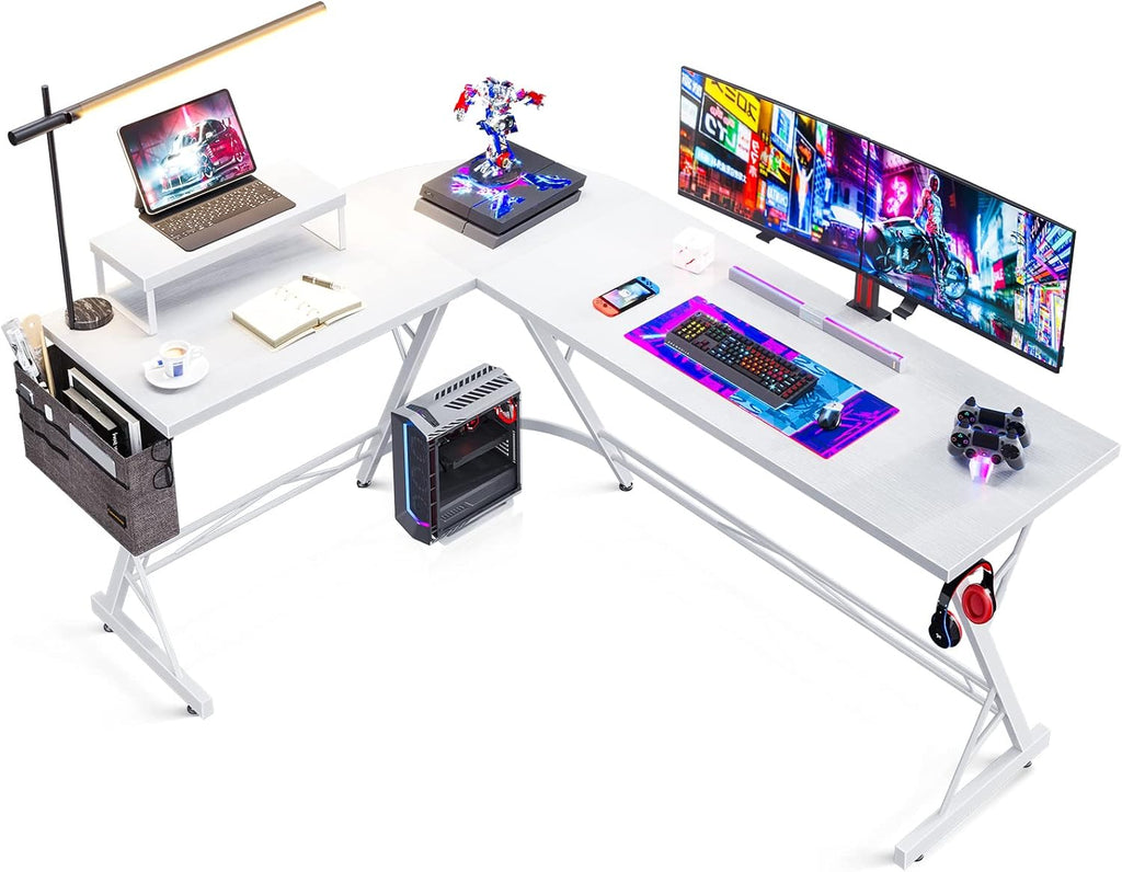 66" L Shaped Computer Desk with Monitor Stand Z774089