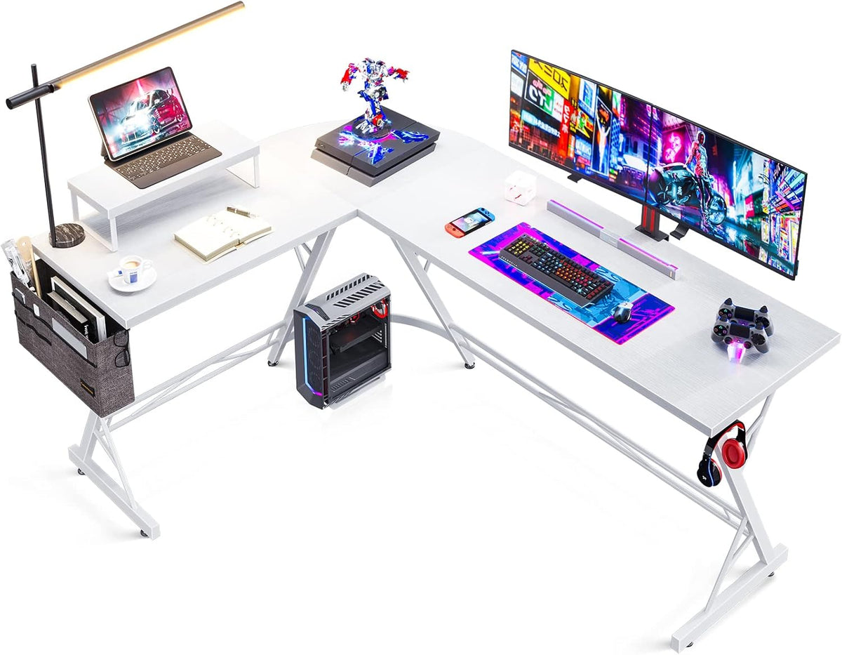 66" L Shaped Computer Desk with Monitor Stand Z774089