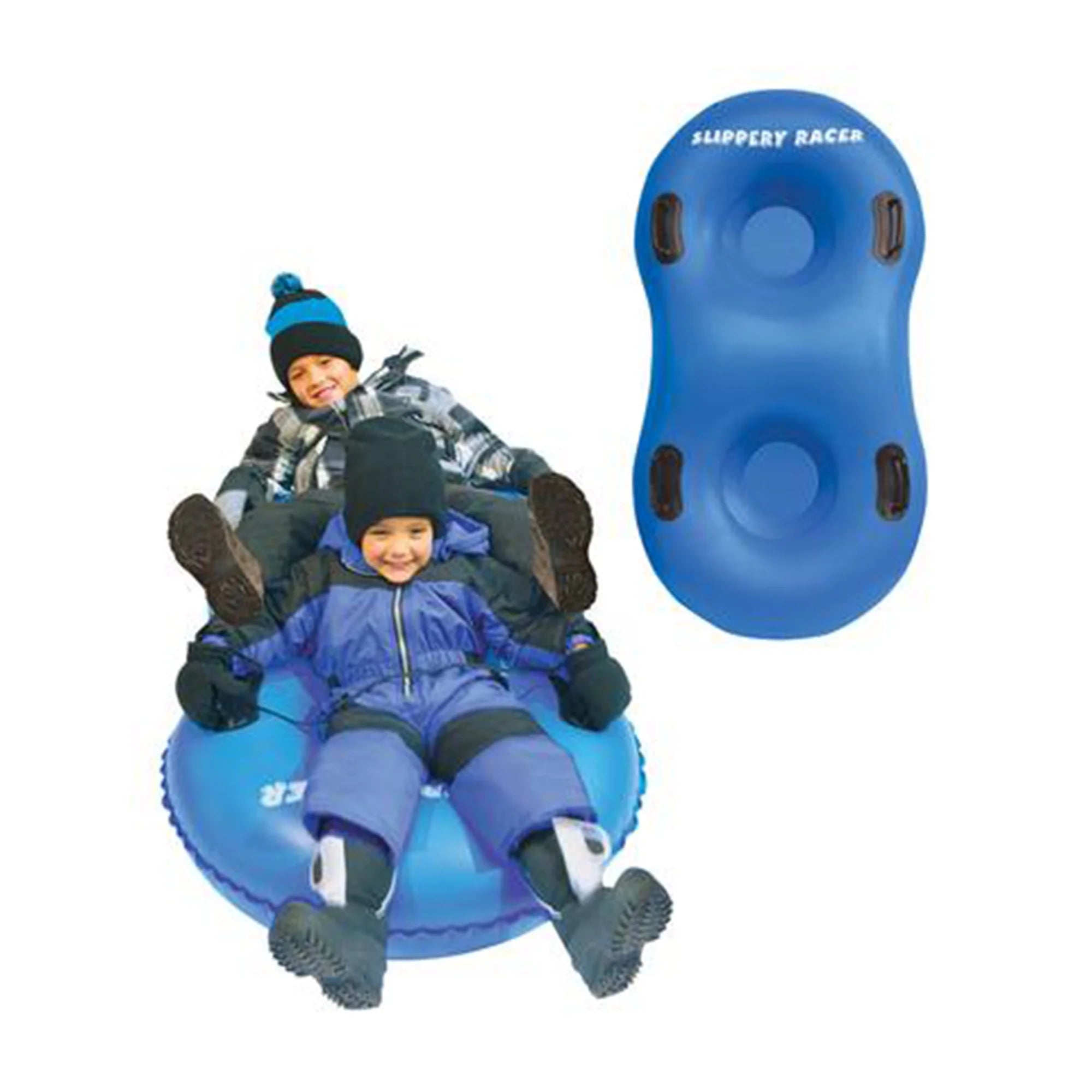 Blue Inflatable Snow Tube Sled for 2 Riders N723