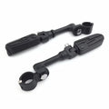 Black Angled Mounting Kit Foot Peg for Bike with 1.25" Front Engine Guard Frame Tube R362011