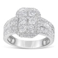 14K White Gold Diamond Cluster Ring L82549