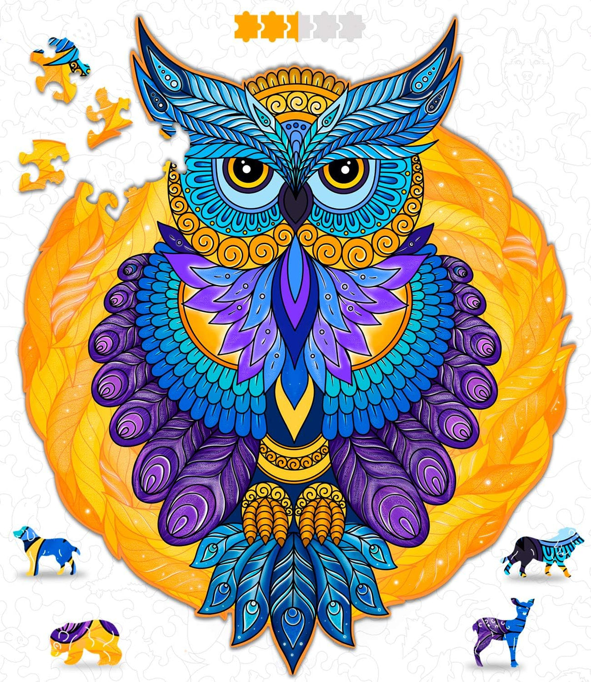 Caracal Wooden Jigsaw Puzzle, 130 pcs, Pack of 2 L12491