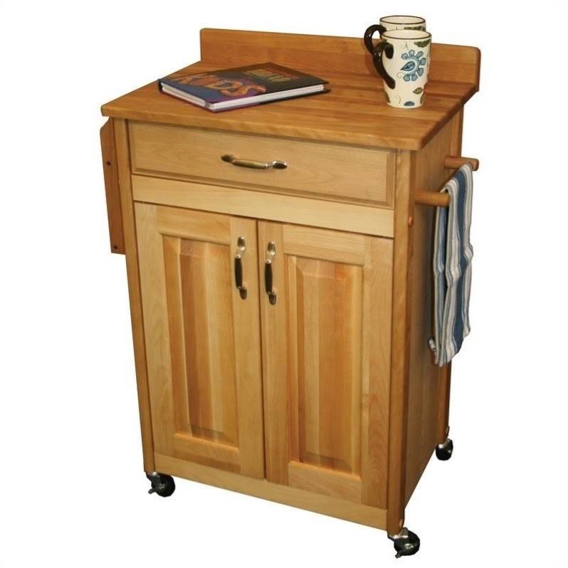 Brown Butcher Block Kitchen Cart H112