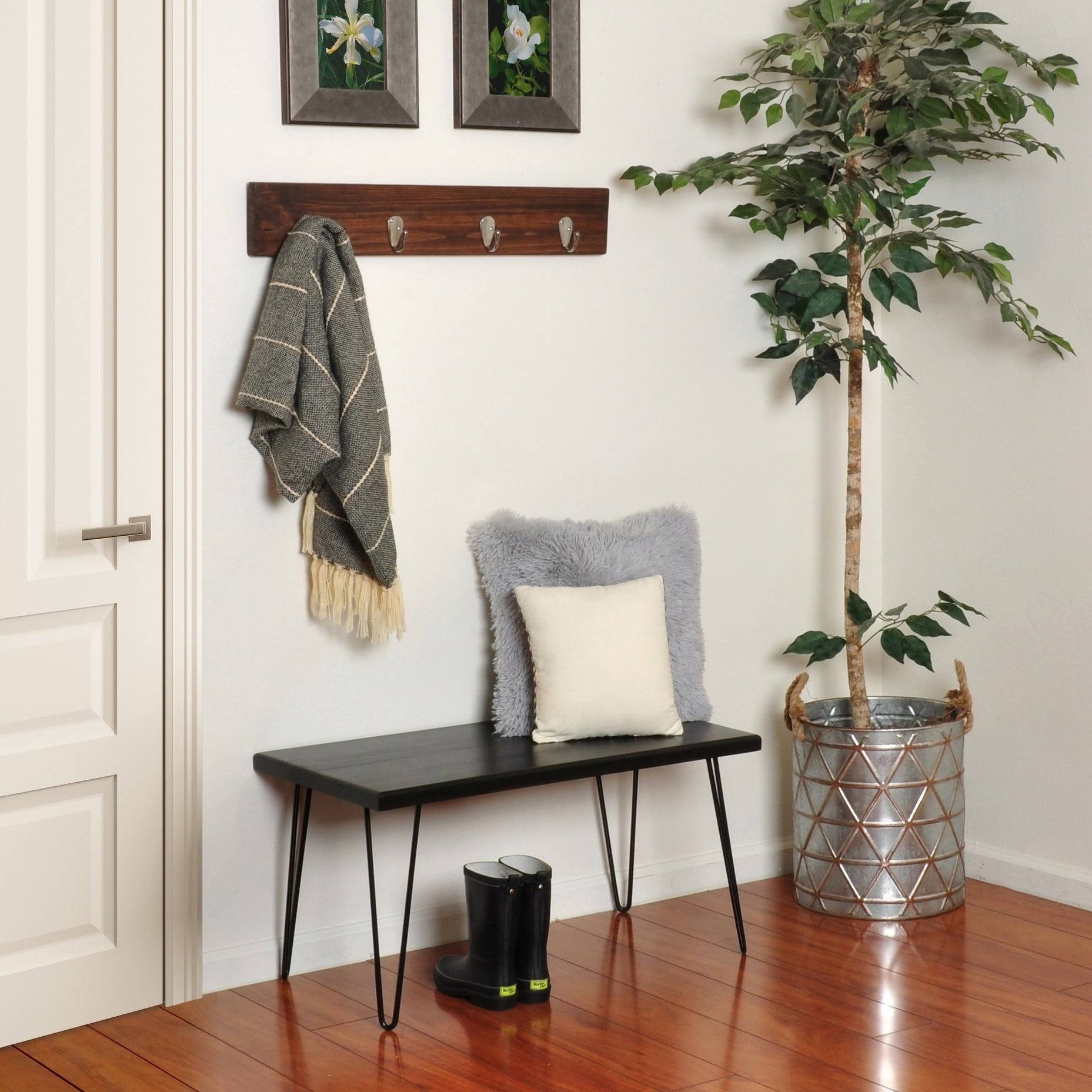 Wood Bench - Ebony J8093