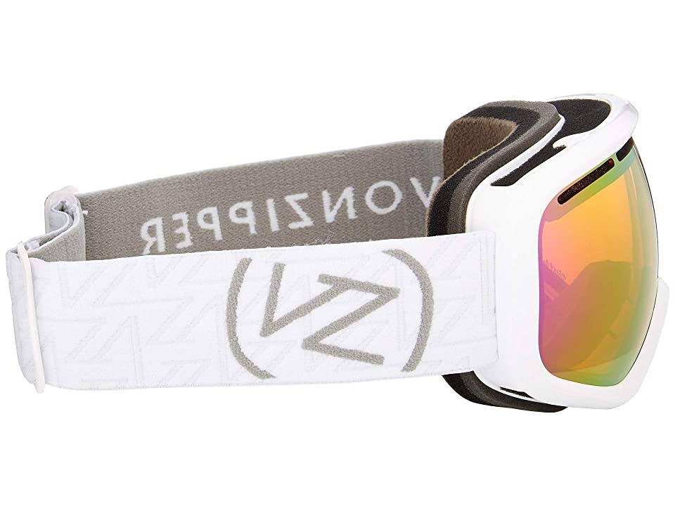 White Gloss Snow Goggles with Chrome Lenses N351