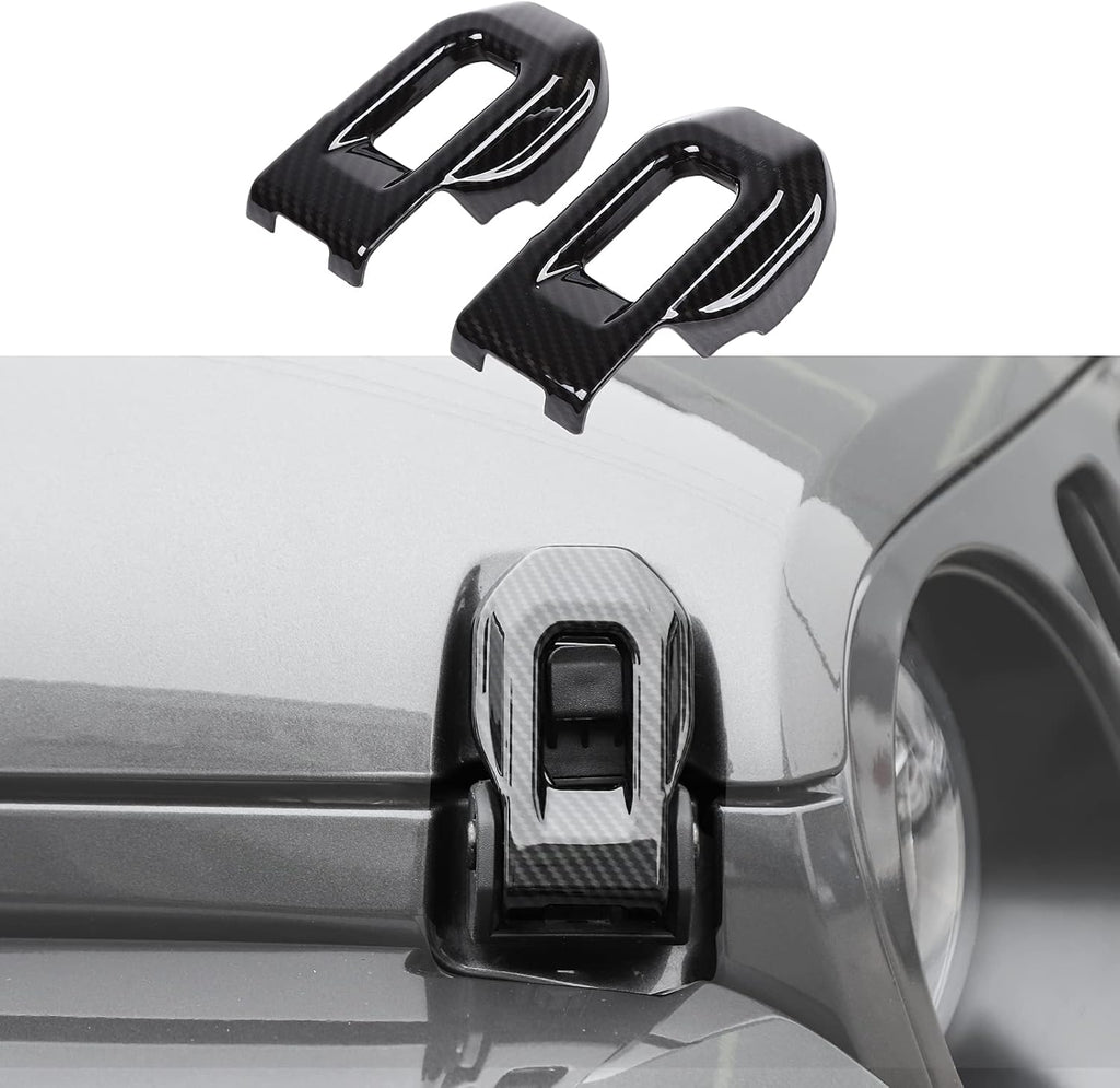 Hood Latch Cover ABS Carbon Fiber 2 PCS V133