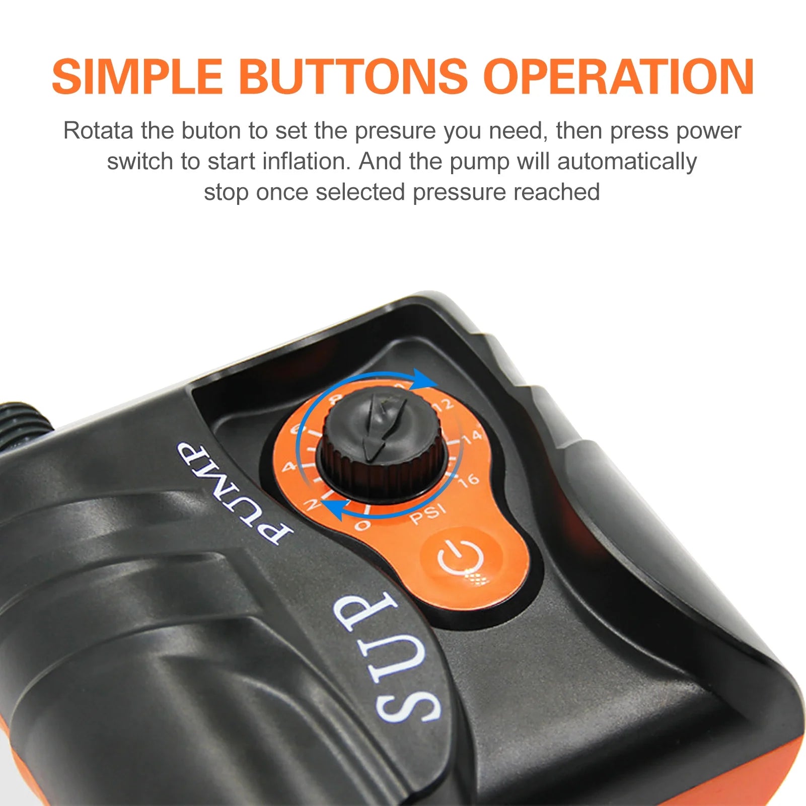 16PSI Electric Inflation Air Pump with 6PCS Nozzles R66967