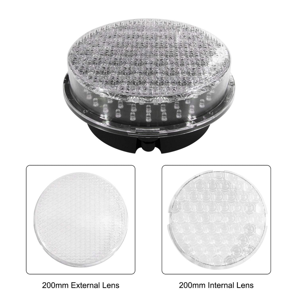 200mm 8inch Red Green Industrial LED Traffic Light with PC Housing Waterproof IP65 J765