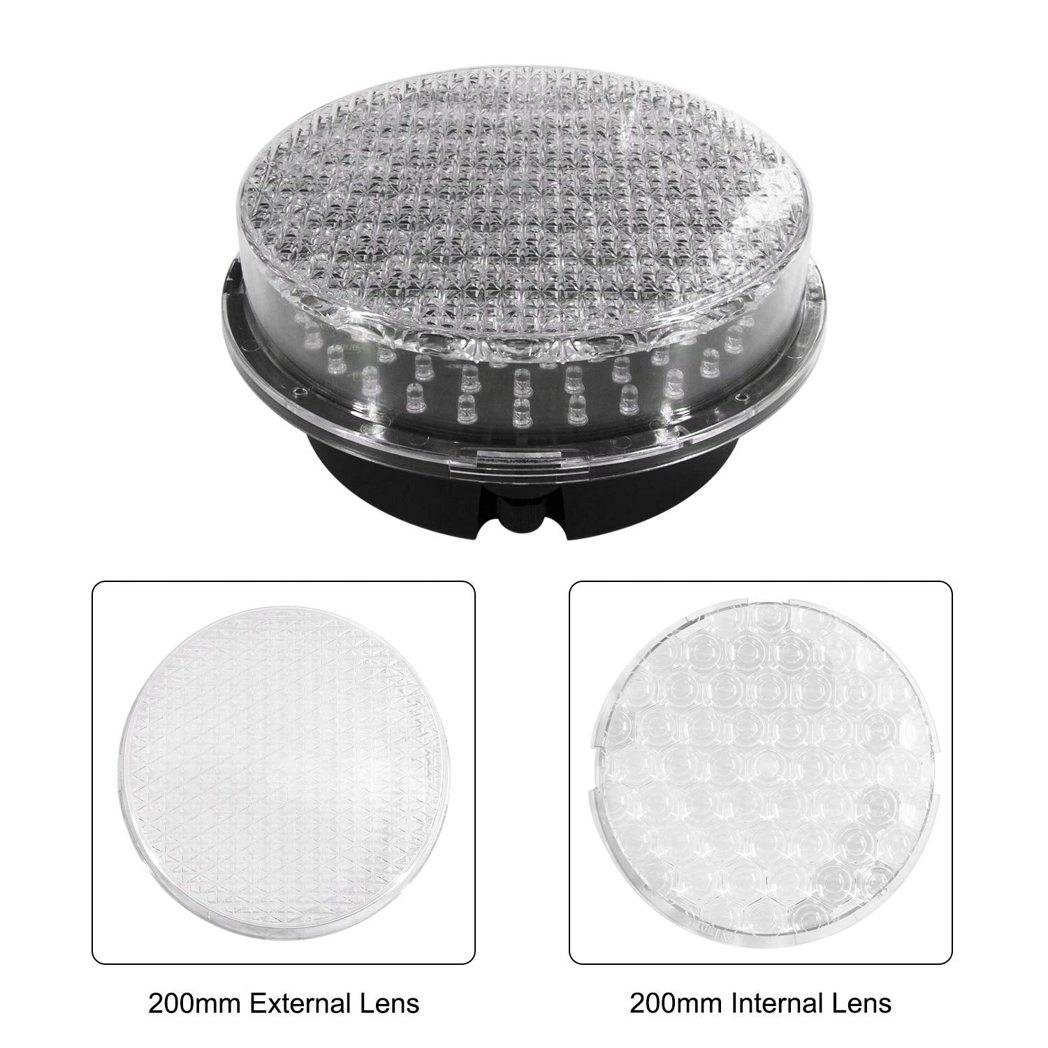 200mm 8inch Red Green Industrial LED Traffic Light with PC Housing Waterproof IP65 J765