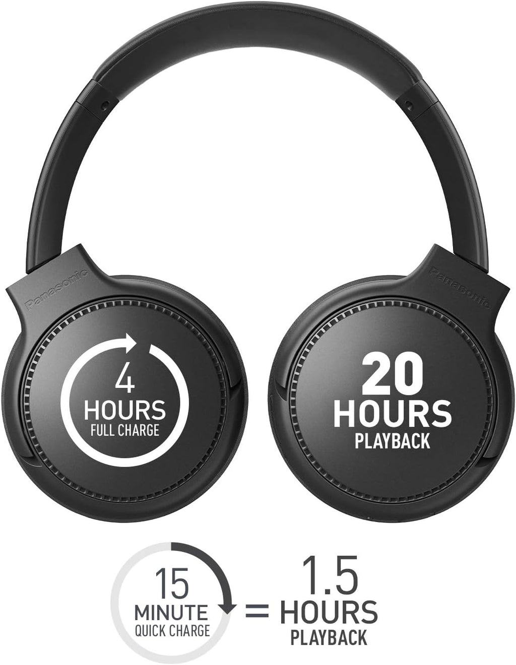 Black Wireless Bluetooth Noise Cancelling Headphones Pack of 2 P877465