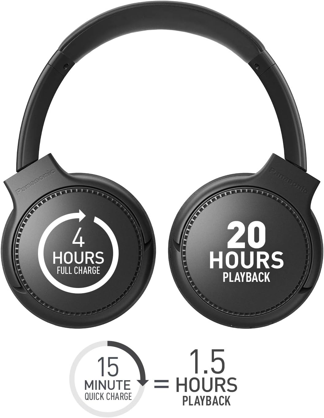 Black Wireless Bluetooth Noise Cancelling Headphones Pack of 2 P877465
