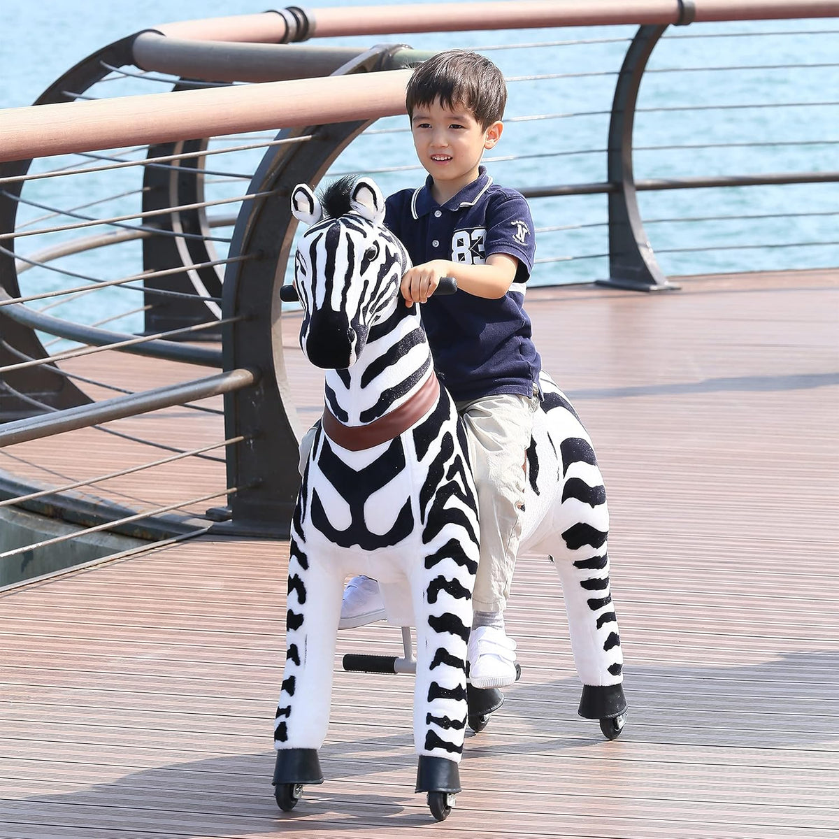 Kids Ride on Zebra Plush Animal Riding Toy I955589