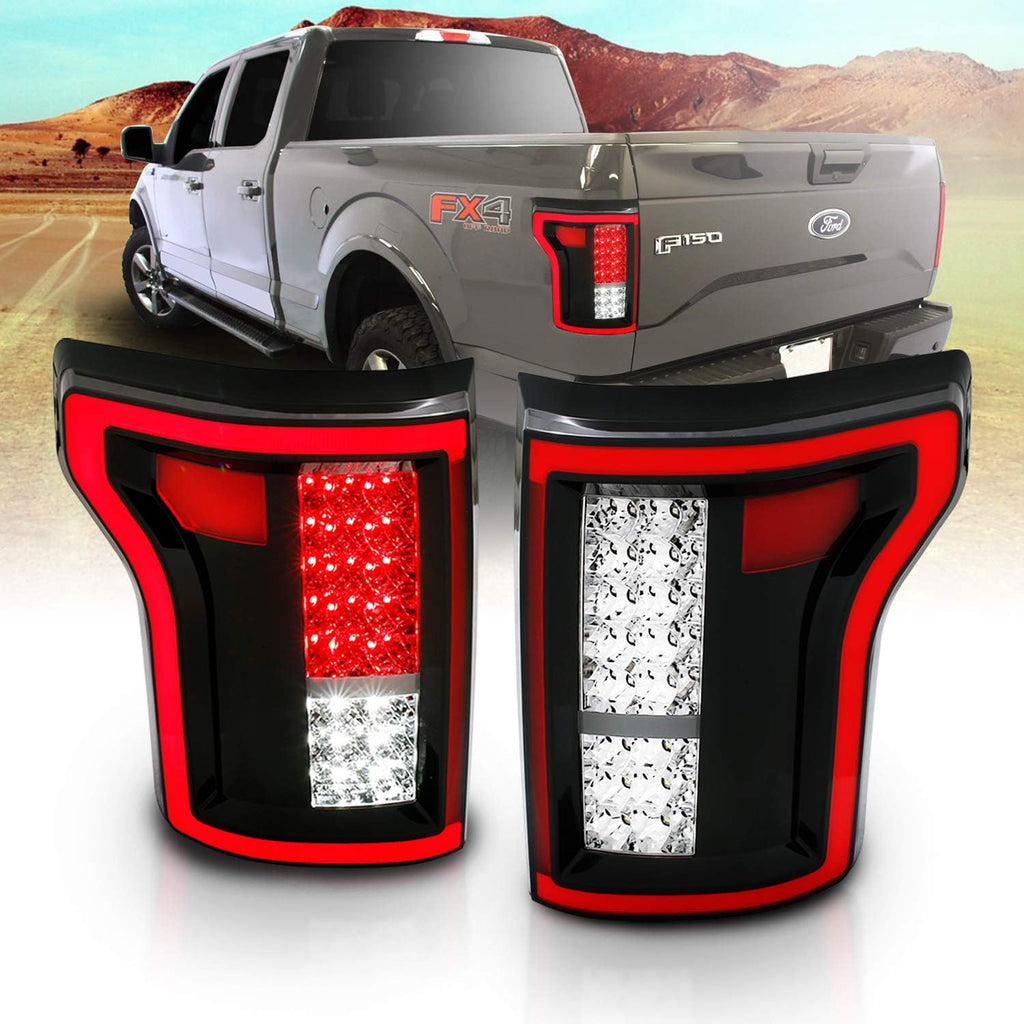 Full LED Dark Black Tail Lights Assembly Pair O771
