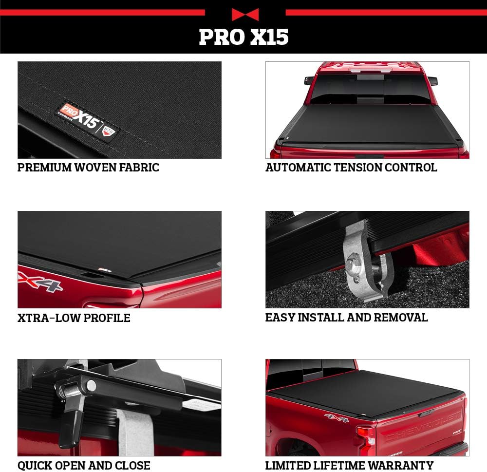 TruXedo Pro X15 Soft Roll Up Truck Bed Tonneau Cover V3152
