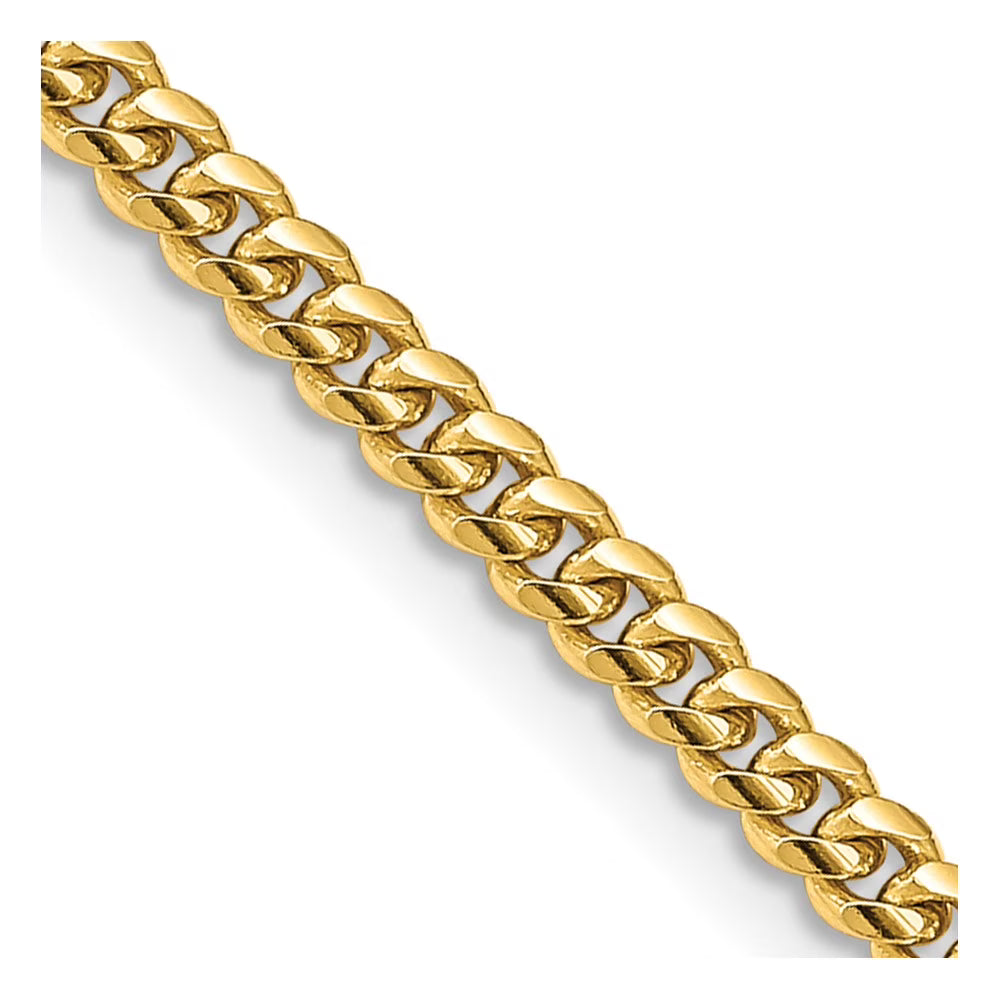 Solid Miami Cuban Link Chain with Lobster Clasp Q6267