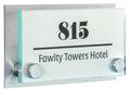 Office Door Sign with Brushed Formica Backing and Mounting Hardware H157