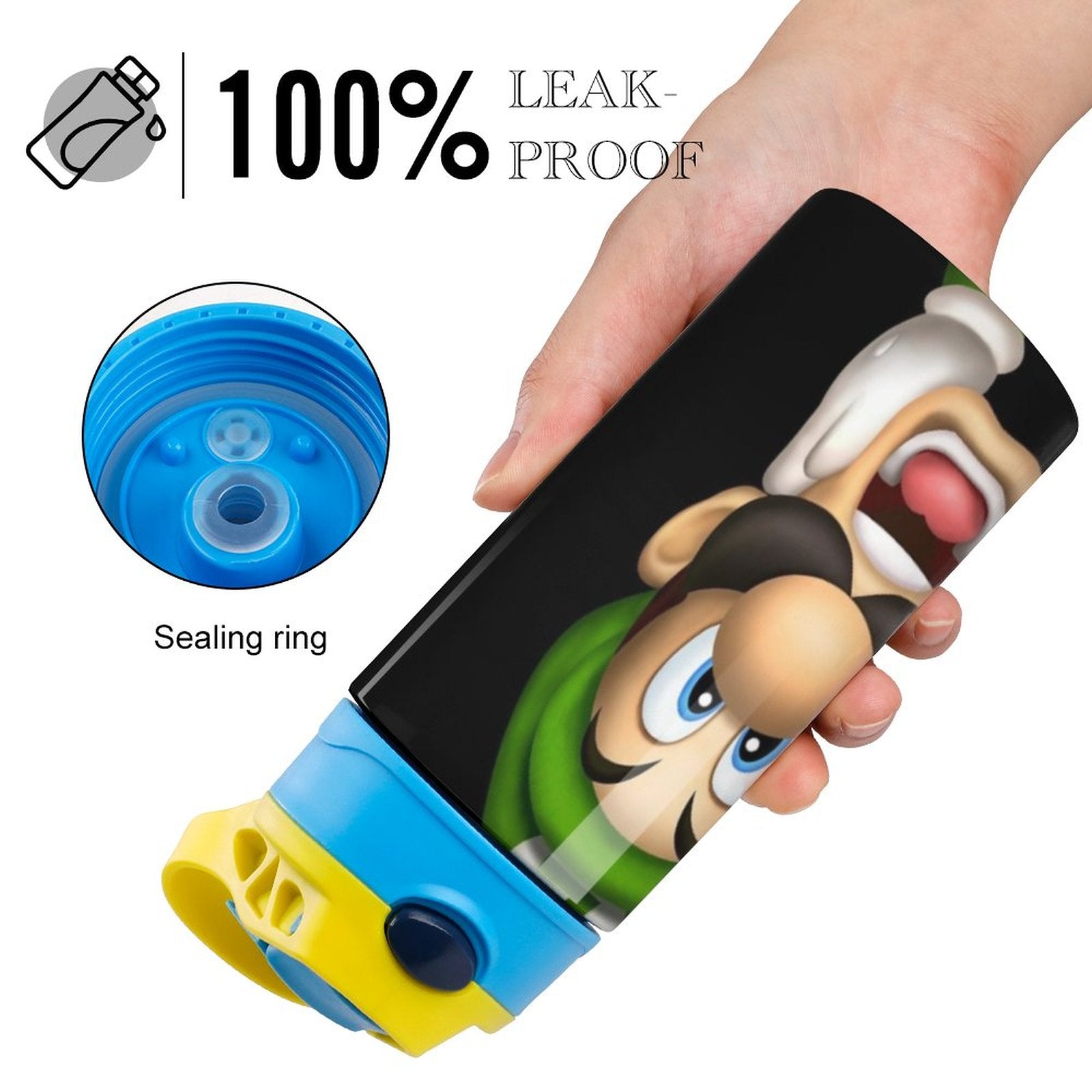 Insulated Stainless Steel Water Bottle with Straw Y85607
