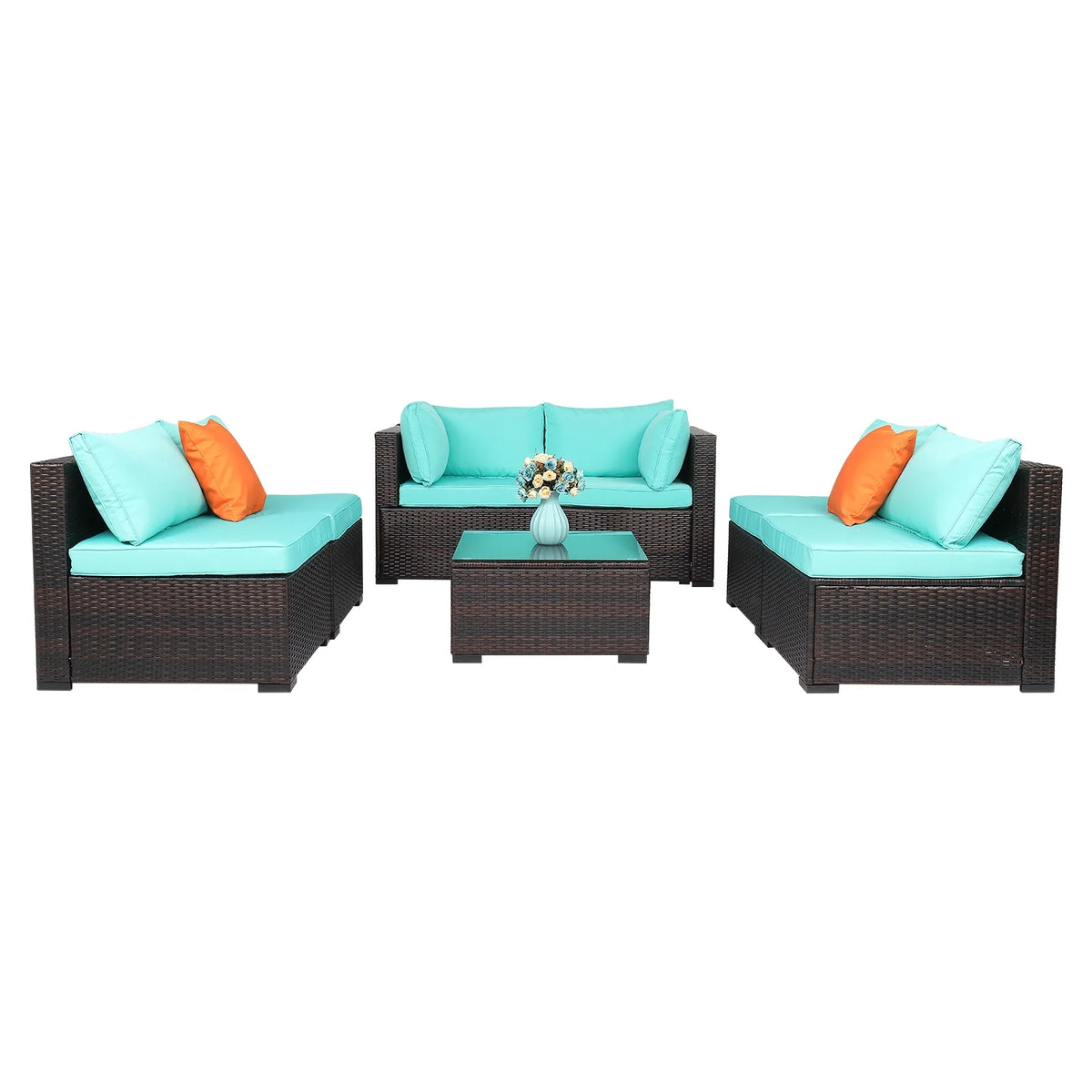 7PCS Rattan Patio Furniture T356981