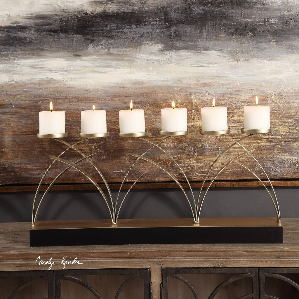 Antiqued Silver Candelabra B3070